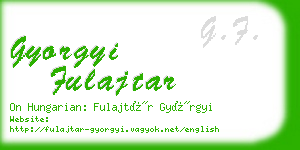 gyorgyi fulajtar business card
